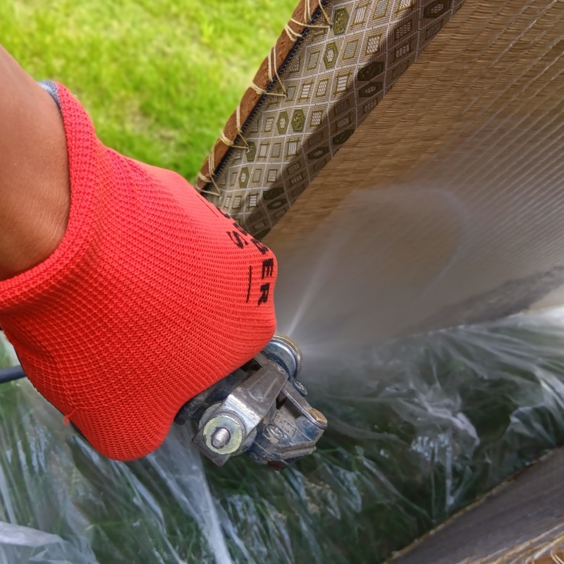 畳にシロアリ駆除剤を散布