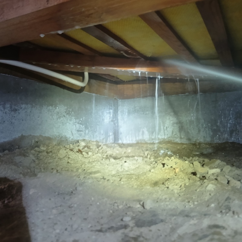 床下断熱材に防蟻剤を散布