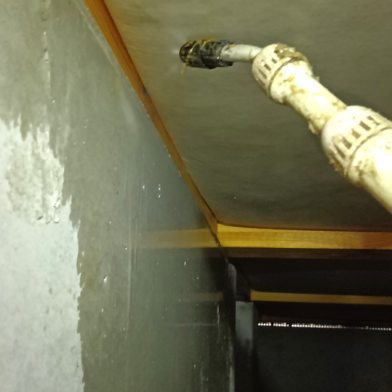 基礎に防蟻剤を散布