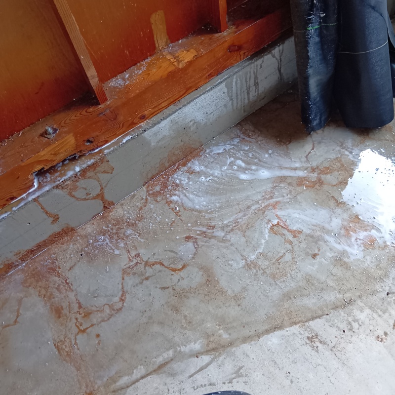 土壌処理が完了した様子