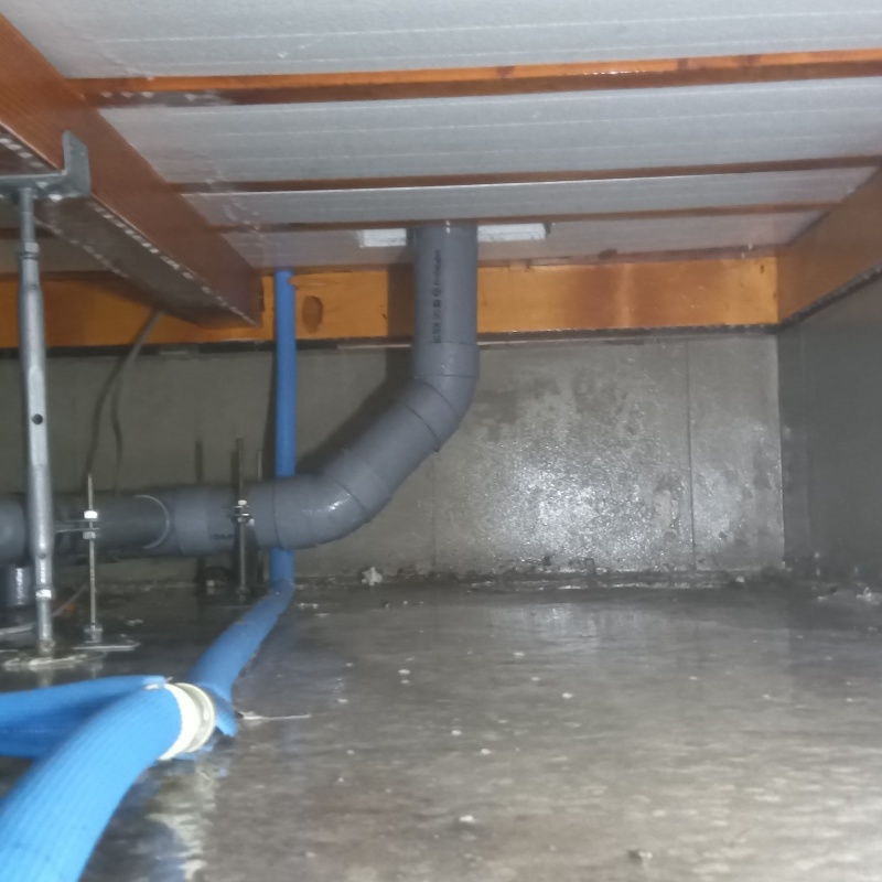 土壌処理が完了した様子