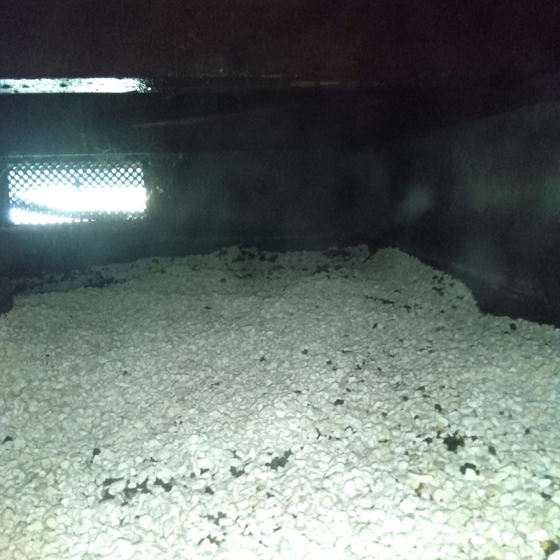 調湿剤で床下の環境を整えている様子