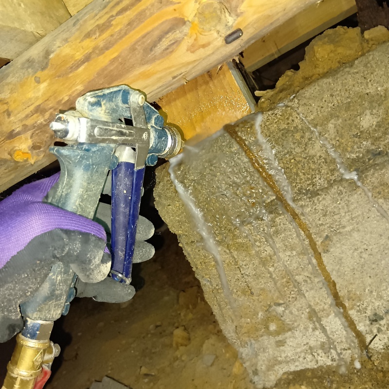 築年数60年のシロアリ駆除の施工事例（広島県尾道市栗原町）