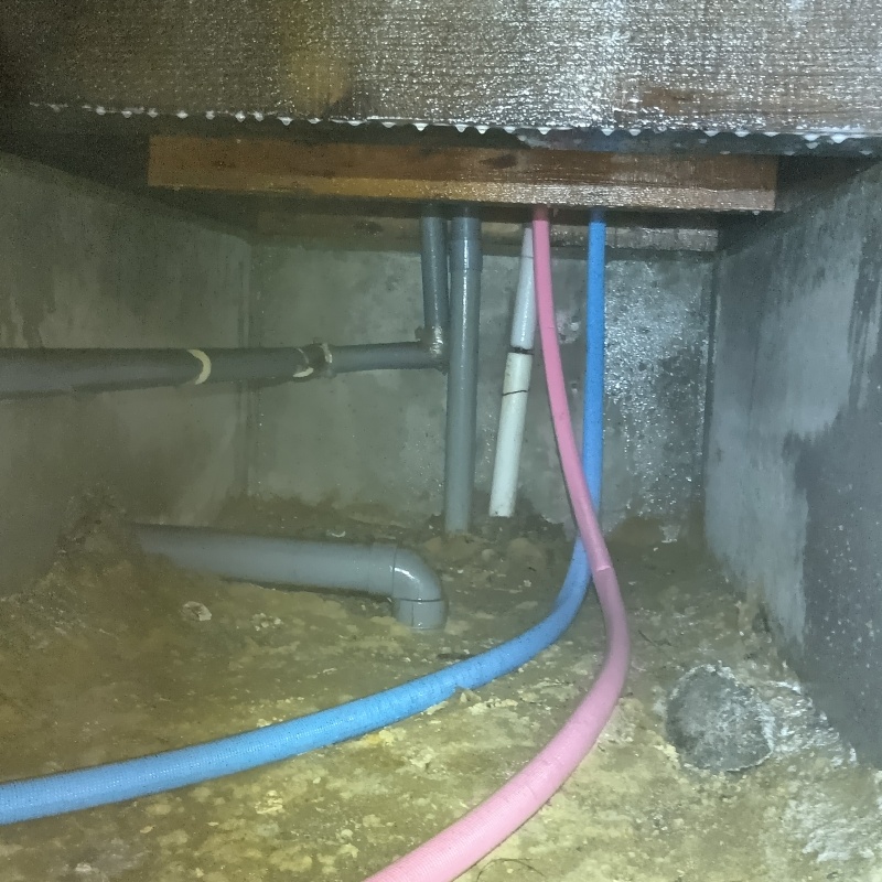 土壌処理が完了した様子