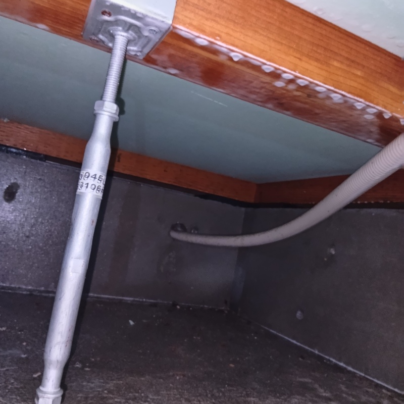 木部処理が完了した様子