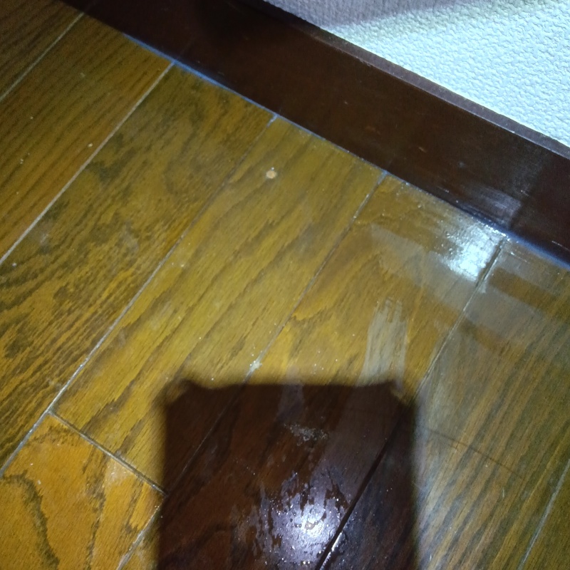 開けた穴を補修したあとの様子