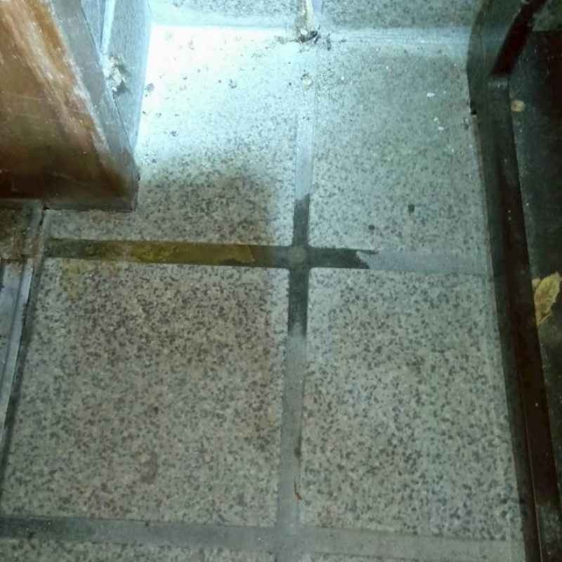 防蟻剤を注入したあとの様子