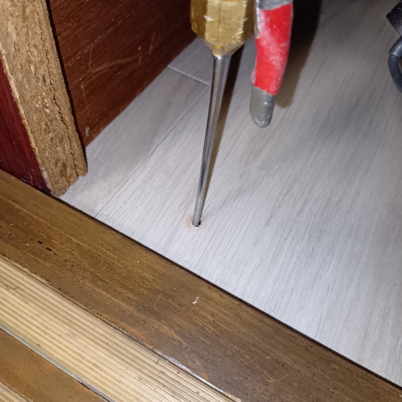 フローリングに穴を開けて防蟻剤を注入