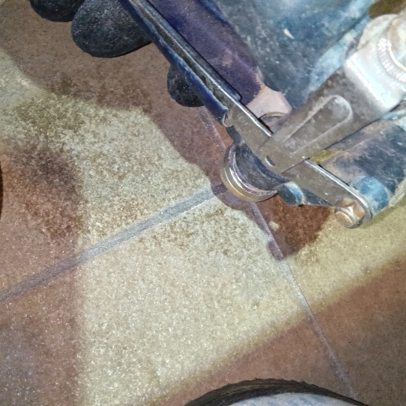 タイルの目地から防蟻剤を注入