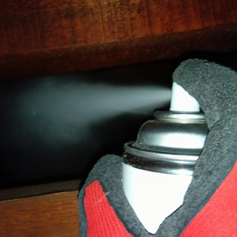 殺虫剤をスプレー