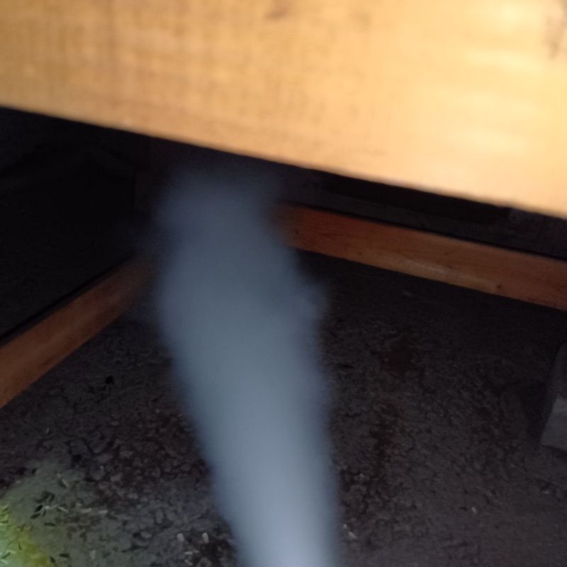 忌避スプレーを散布