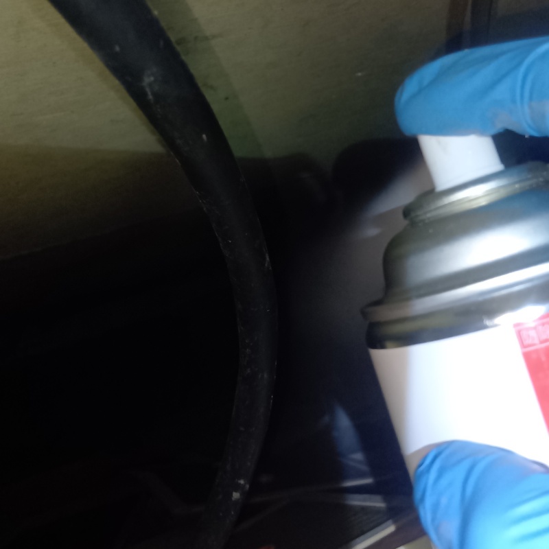 殺虫剤をスプレー