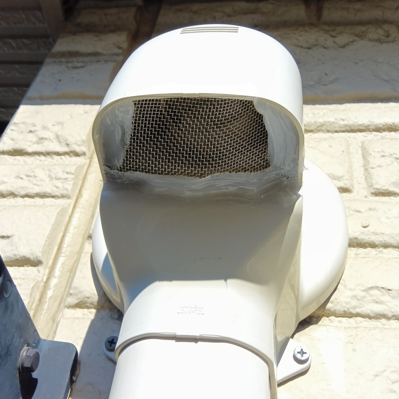 換気ダクトの開口部を封鎖