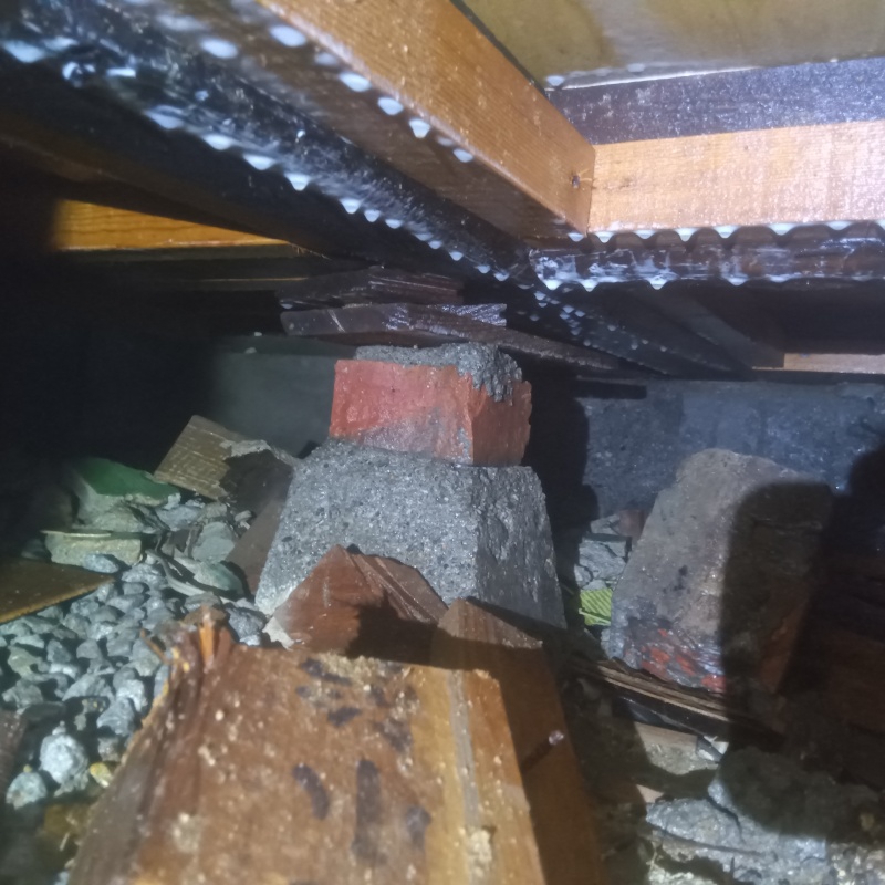 土壌処理が完了した様子