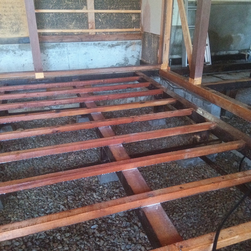 土壌処理が完了した様子