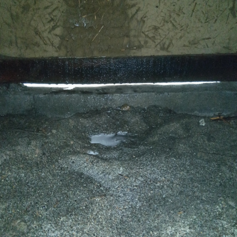 土壌処理が完了した様子