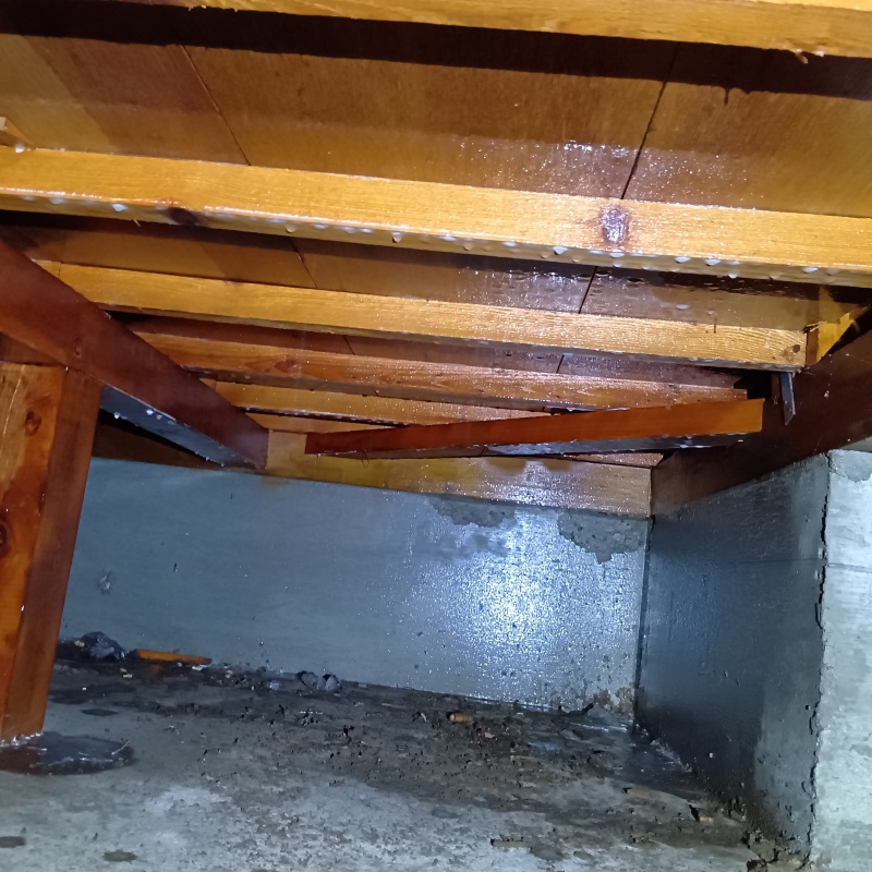 基礎にシロアリ駆除剤を散布