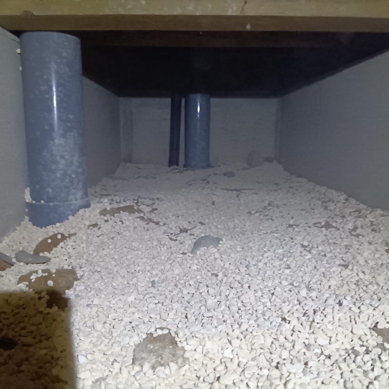 床下に調湿剤を敷いた様子