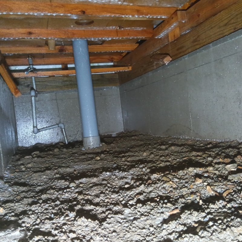 土壌処理が完了した様子