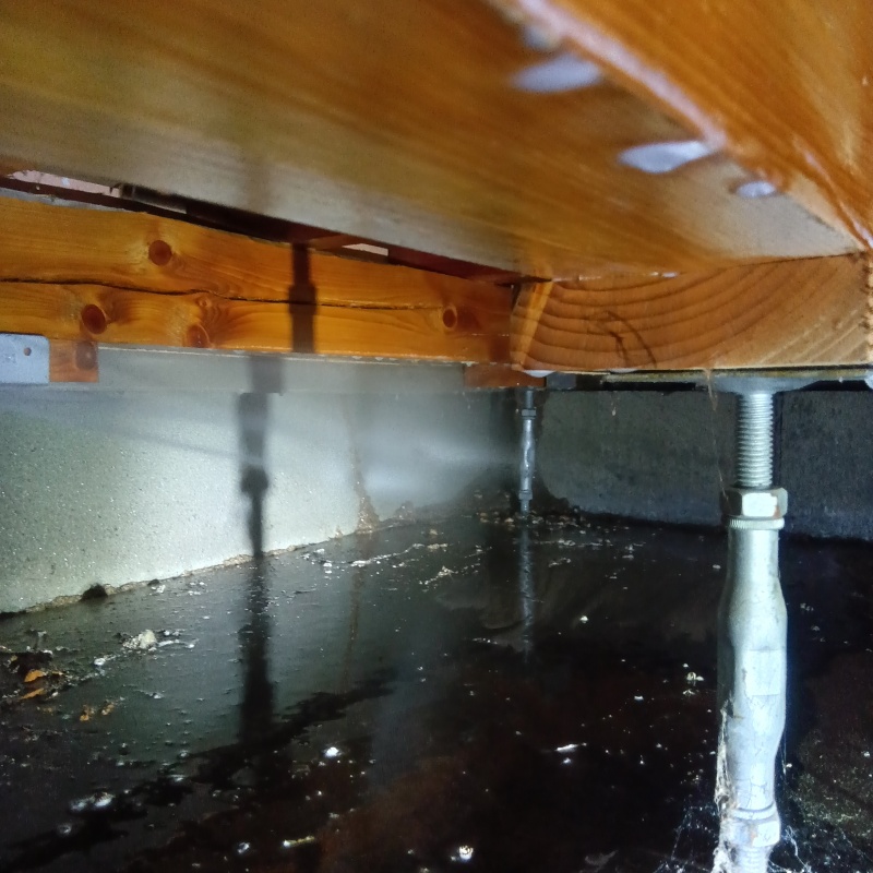 土壌処理が完了した様子