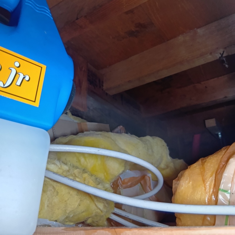 噴霧器で除菌剤を散布