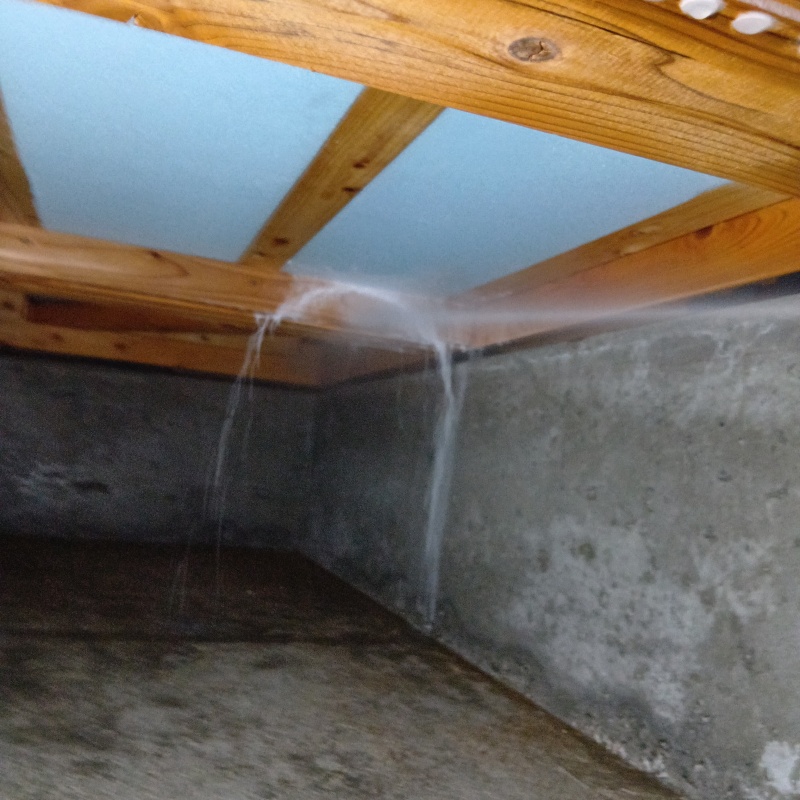 床下断熱材に防蟻剤を散布