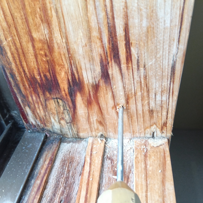 傷んだ木部にシロアリ駆除剤を注入