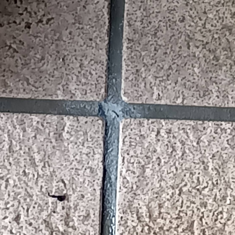 穿孔処理の穴をふさいだ様子