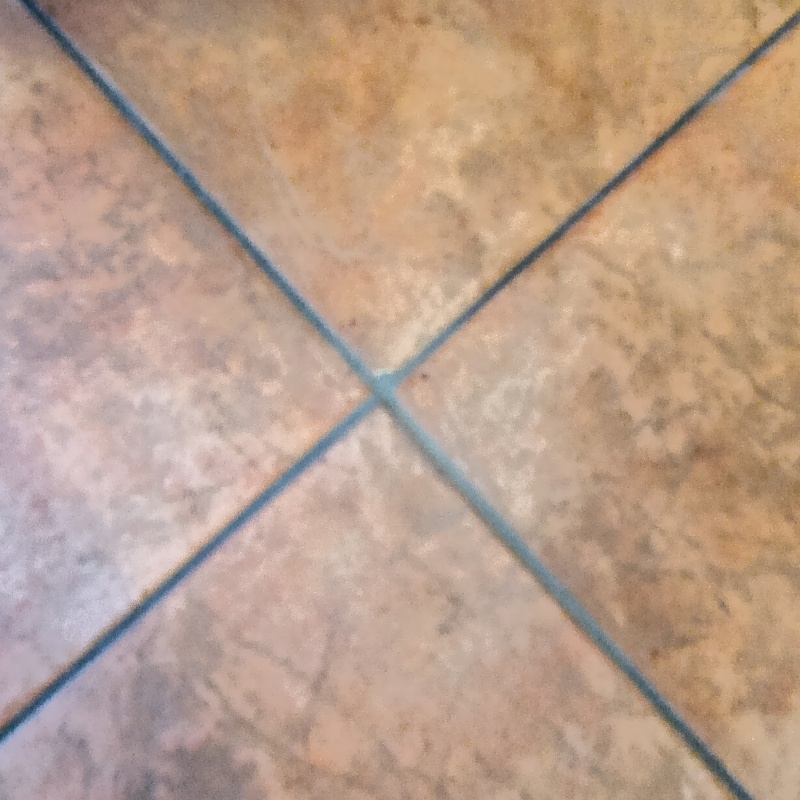 玄関の床タイルにシロアリ駆除剤を注入した後の様子