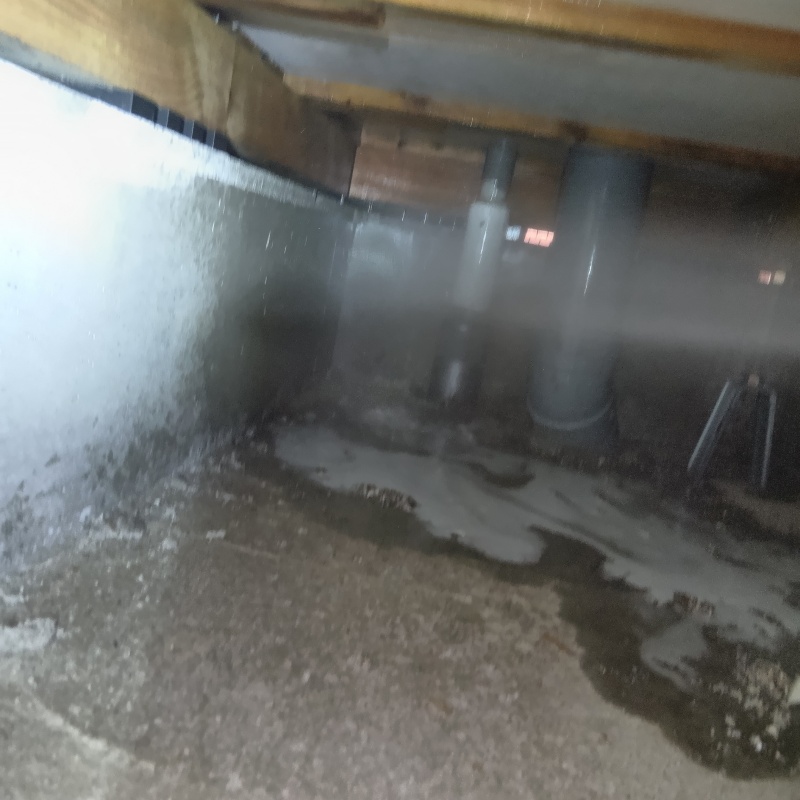 床下の土壌・基礎にシロアリ駆除剤を散布