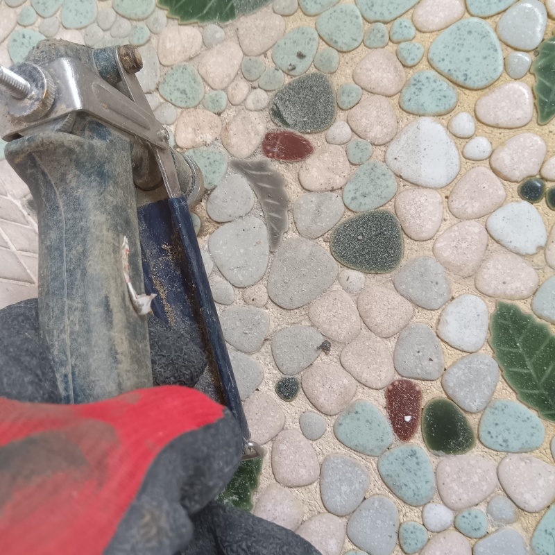 トイレ床に穴を開けてシロアリ駆除剤を注入