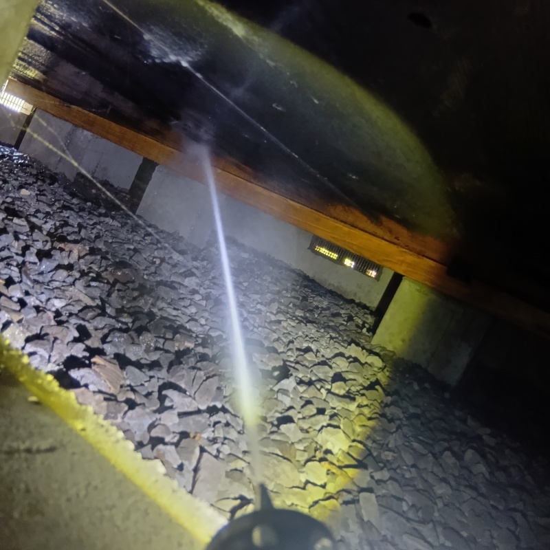 床下木材にシロアリ駆除剤を散布