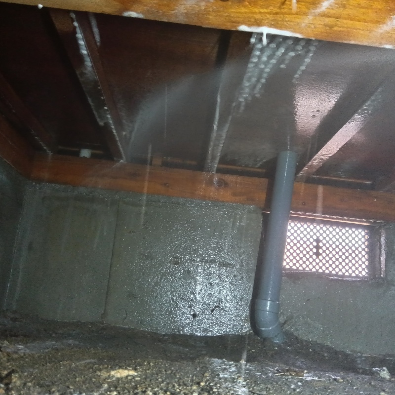 地面・基礎にシロアリ駆除剤を散布