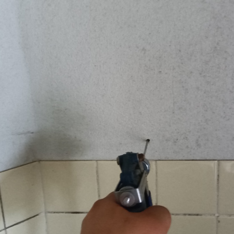 壁にシロアリ駆除剤を注入
