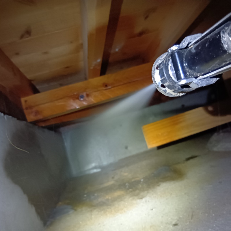 床下の地面に防蟻剤を散布