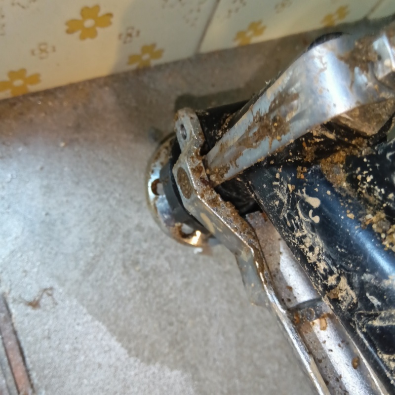 トイレ床に穴を開けてシロアリ駆除剤を注入