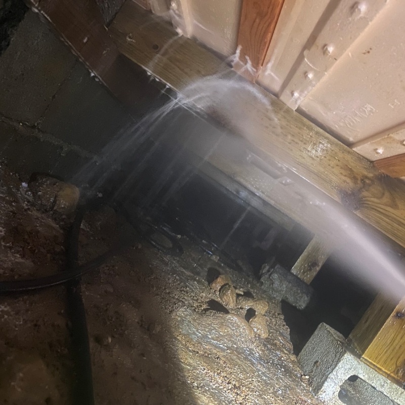 床下断熱材にシロアリ駆除剤を散布
