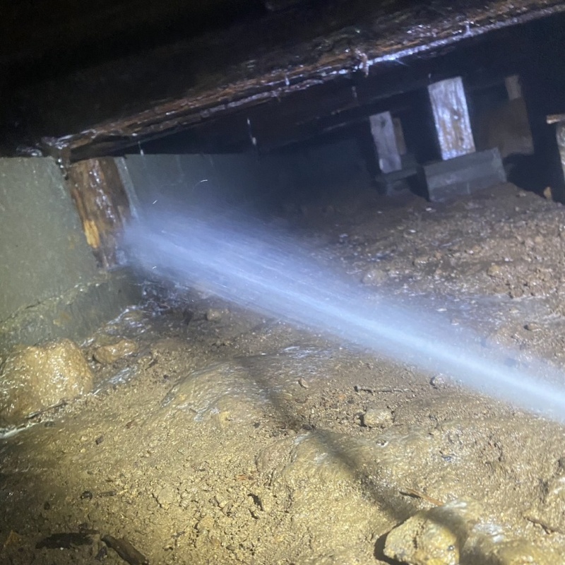 基礎にシロアリ駆除剤を散布