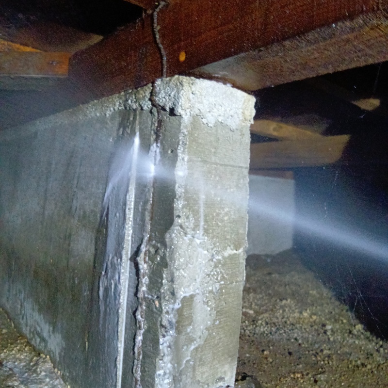 基礎にシロアリ駆除剤を散布