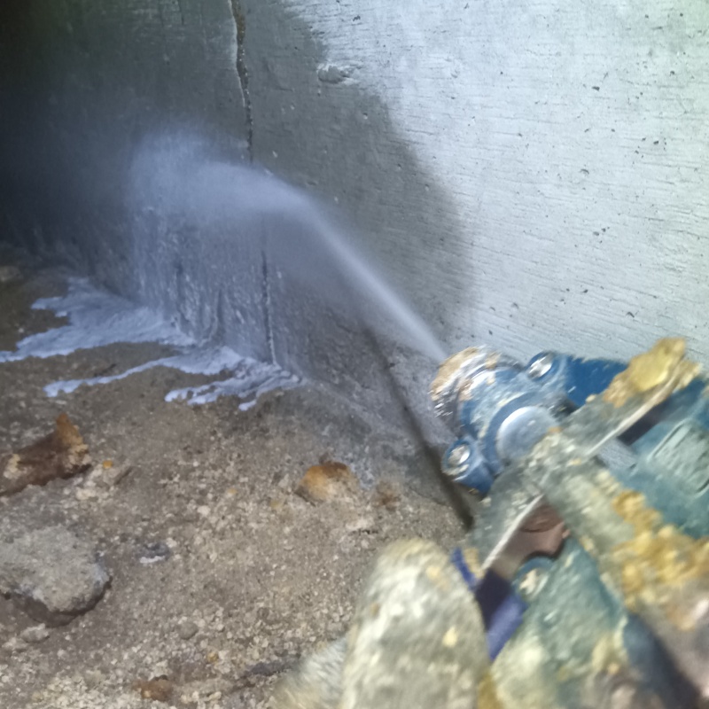 地面・基礎にシロアリ駆除剤を散布