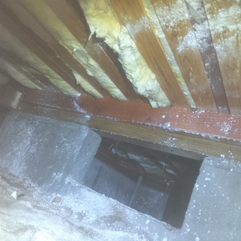 地面・基礎にシロアリ駆除剤を散布した様子