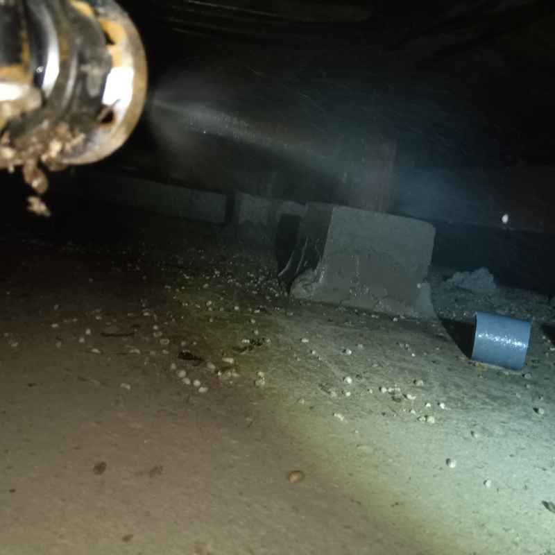 床下の地面に防蟻剤を散布