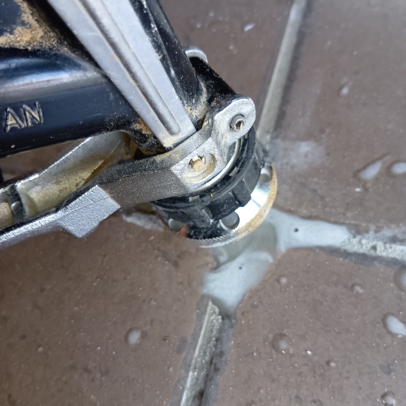 玄関の床タイルにシロアリ駆除剤を注入