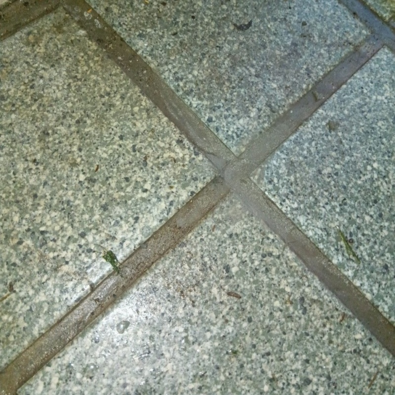 穿孔処理の穴をふさいだ様子