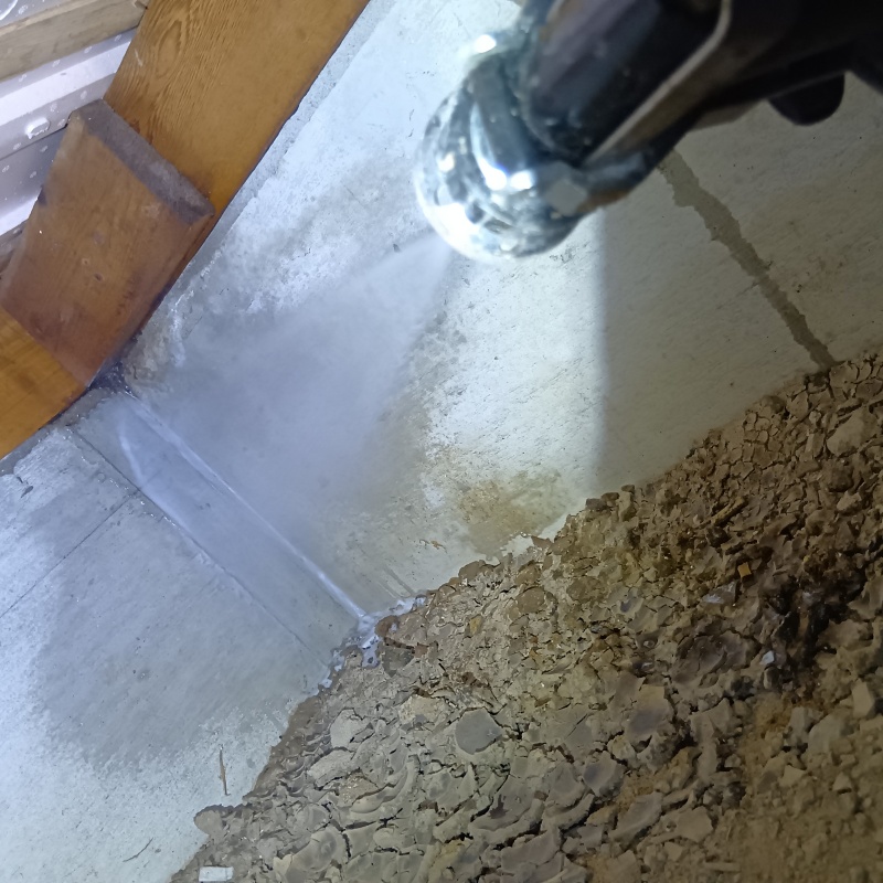 基礎にシロアリ駆除剤を散布