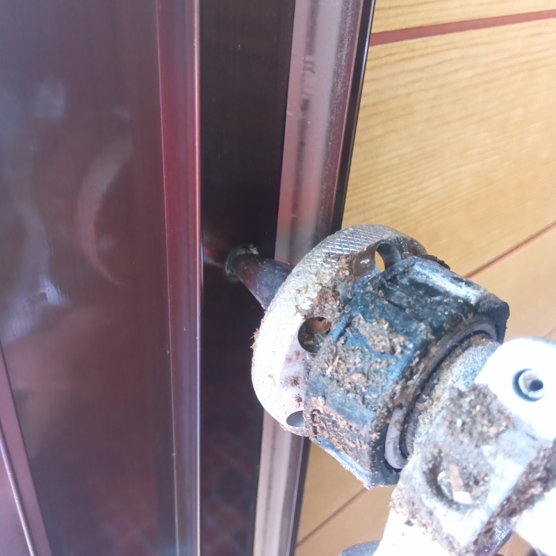 壁内部にシロアリ駆除剤を注入