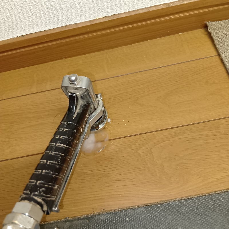 フローリングに穴を開けて防蟻剤を注入