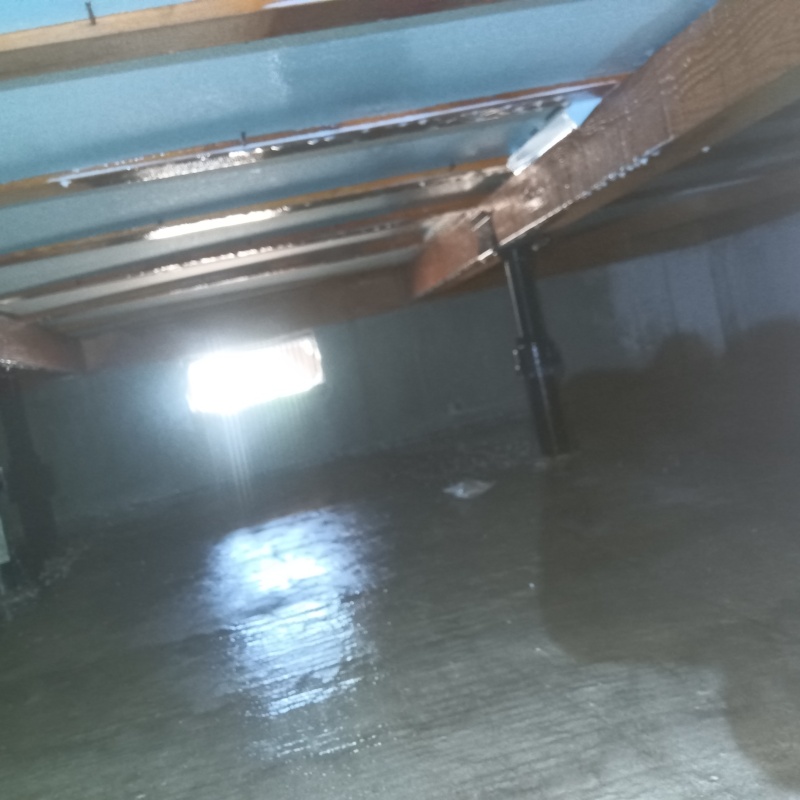 土壌処理が完了した様子