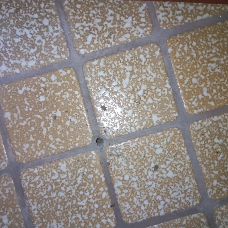 開けた穴を修復した様子