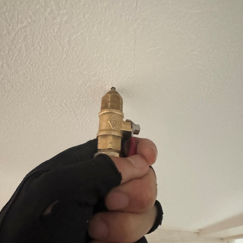 天井にシロアリ駆除剤を注入